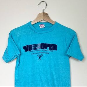 Vintage 1980 U.S Open Tennis Tournament Logo T-shirt